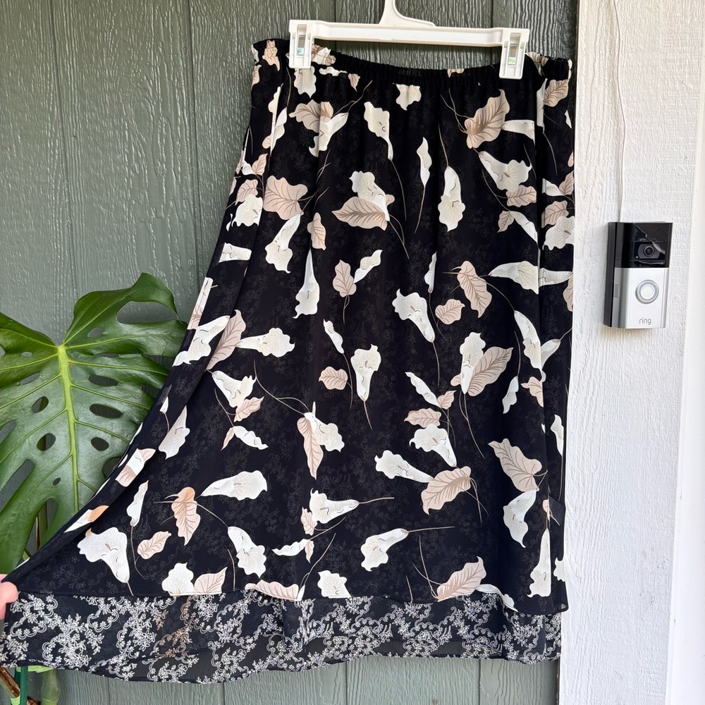 Sag Harbor Reversible Boho Floral Skirt 16W